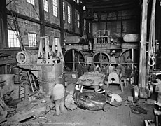 Interior of the machine shop c. 1915