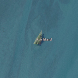 Aerial image of the island.