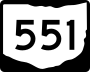 State Route 551 marker