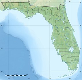 Map showing the location of Pinellas National Wildlife Refuge