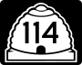 State Route 114 marker