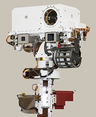 Curiosity rover's mast with two navcams