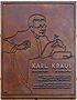 Memorial plaque of Karl Kraus