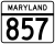 Maryland Route 857 marker