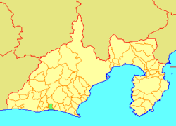 Location of Asaba in Shizuoka Prefecture