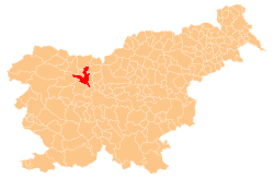 Location of the Urban Municipality of Kranj in Slovenia