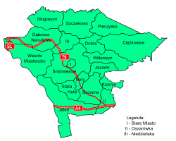 Map of Jaworzno