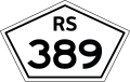 RS-389 state highway shield in Rio Grande do Sul