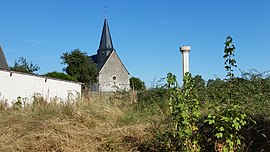 The church and surroundings in Conie-Molitard