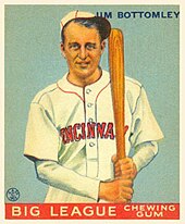 Jim Bottomley leads Cardinals first basemen in putouts and games played and is second in double plays.