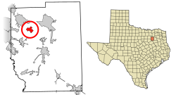 Location of Talty in Kaufman County, Texas