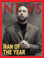 Jimmy Wales on Time Cover, place the title of your choice. By Achille