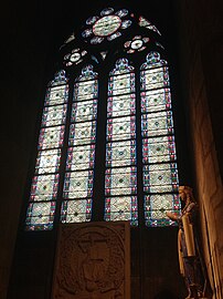 Window of the Chapel of Saint-Clotilde designed by Viollet-le-Duc (1864)