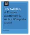 Sample Syllabus for Wikipedia assignment