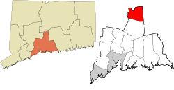 Meriden's location within the South Central Connecticut Planning Region and the state of Connecticut