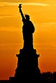 Iconic silhouette of the Statue of Liberty, New York