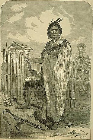 Purported drawing of Te Kooti, published 1869