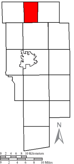Location of Troy Township in Ashland County