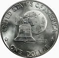 Reverse of the Bicentennial dollar (Type 1), minted 1975–1976[49]