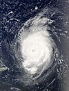 A view of Hurricane Fabian from space on September 2, 2003