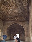 Agra Fort: Khas Mahal or the Aramgah or private hall including the golden pavilions on each side.