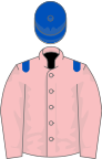 Pink, royal blue epaulets and cap