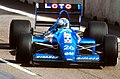 Philippe Alliot driving the Ligier JS33 at the 1990 United States Grand Prix.