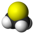Spacefill model of thiirane