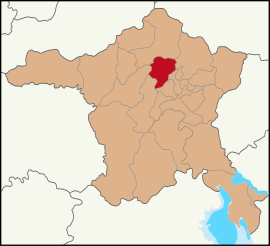Map showing Kahramankazan District in Ankara Province