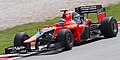 Charles Pic driving the Marussia MR01 during free practice at the 2012 Malaysian Grand Prix.