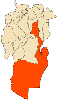 Location of Babar, Algeria within Khenchela Province