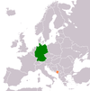 Location map for Germany and Montenegro.