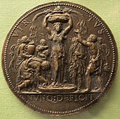 Reverse of Gianello della Torre's medal, allegory of Virtue