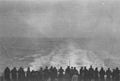 Photograph taken by Private Floyd Watkins, Canadian Scottish Regiment; leaving Europe c. 1945 onboard RMS Queen Elizabeth