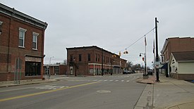 Downtown looking north along M-49