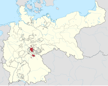 Map of the German empire, with Saxe-Coburg and Gotha highlighted