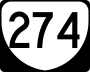 State Route 274 marker