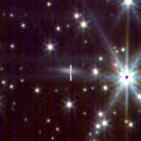 Near-infrared afterglow and host seen by Webb's NIRCam.