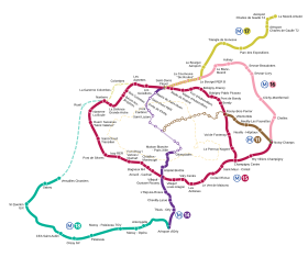 The planned network of the Grand Paris Express