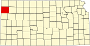 Map of Kansas highlighting Sherman County