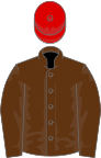 Brown, maroon cap