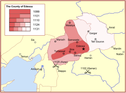The expansion of the county of Edessa prior to 1131.