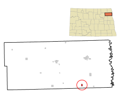 Location of Forest River, North Dakota