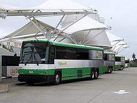 A SolanoExpress bus at Vallejo Transit Center