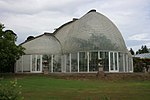 Palm House including greenhouse to south-east and terrace walls to south-west