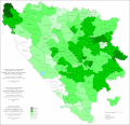 Share of Muslims in Bosnia and Herzegovina by municipalities 1991