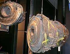 Airplane engine parts from Flight 175
