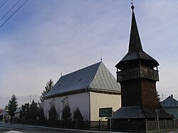 The wooden bell tower of Kölcse