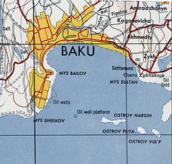 Dash Zira ("OSTROV VUL'F") island on a 1965 topographic map