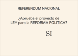 YES ballot used for the referendum on the Political Reform Act.